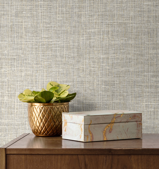 Seabrook Designs Soho Linen Lunar Wallpaper Sample DC60450