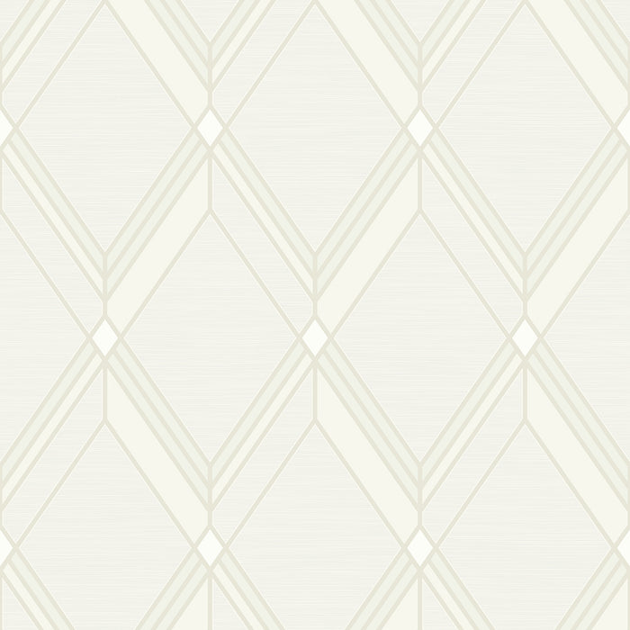 Seabrook Designs Brooklyn Diamond Metallic Pearl Wallpaper Sample DC60500