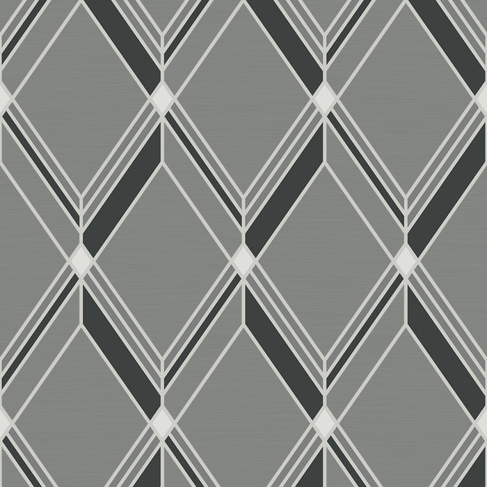 Seabrook Designs Brooklyn Diamond Mysterious Wallpaper Sample DC60504