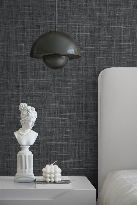 Seabrook Designs Glitter Faux Finish Coal Wallpaper DC60712