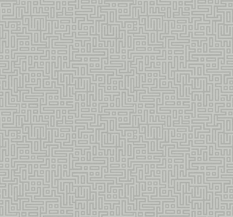 Seabrook Designs Rockefellar Maze Slate Grey Wallpaper DC60906