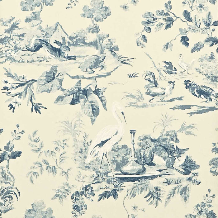 Sanderson Aesop's Fables Blue AE103 Wallpaper Sample DCAVAE103