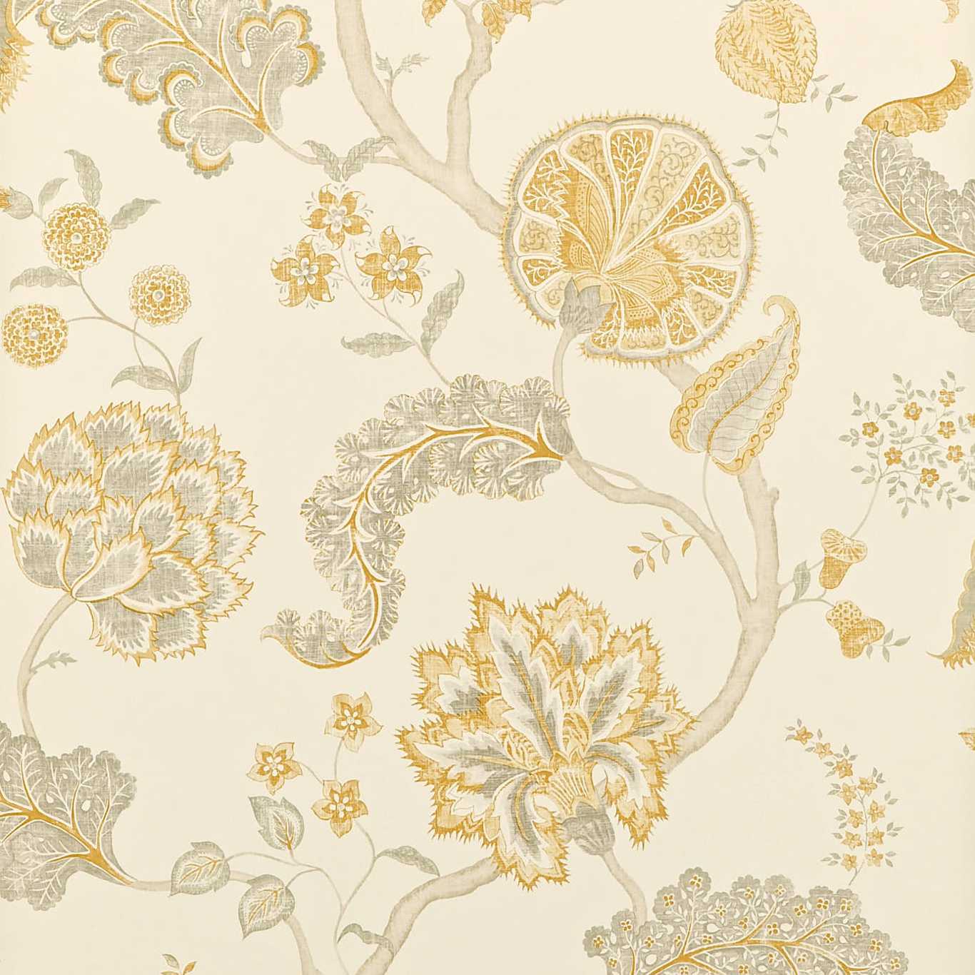 Sanderson Palampore Silver/ Gold PA105 Wallpaper Sample DCAVPA105