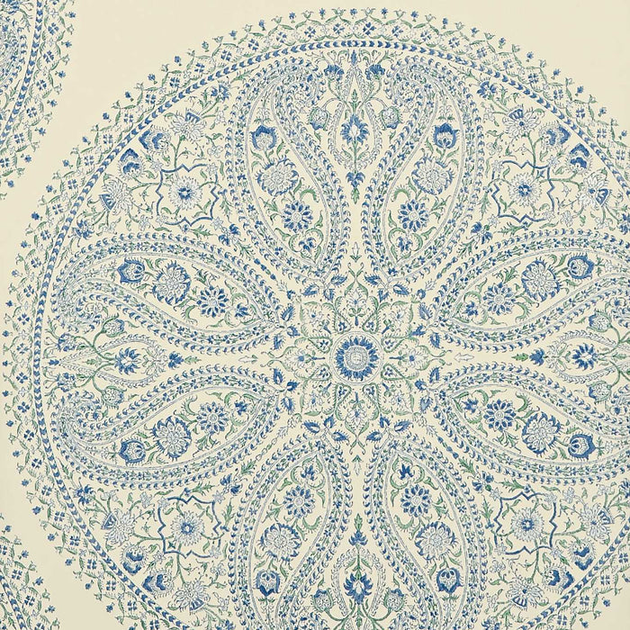 Sanderson Paisley Circles Blue PC103 Wallpaper Sample DCAVPC103