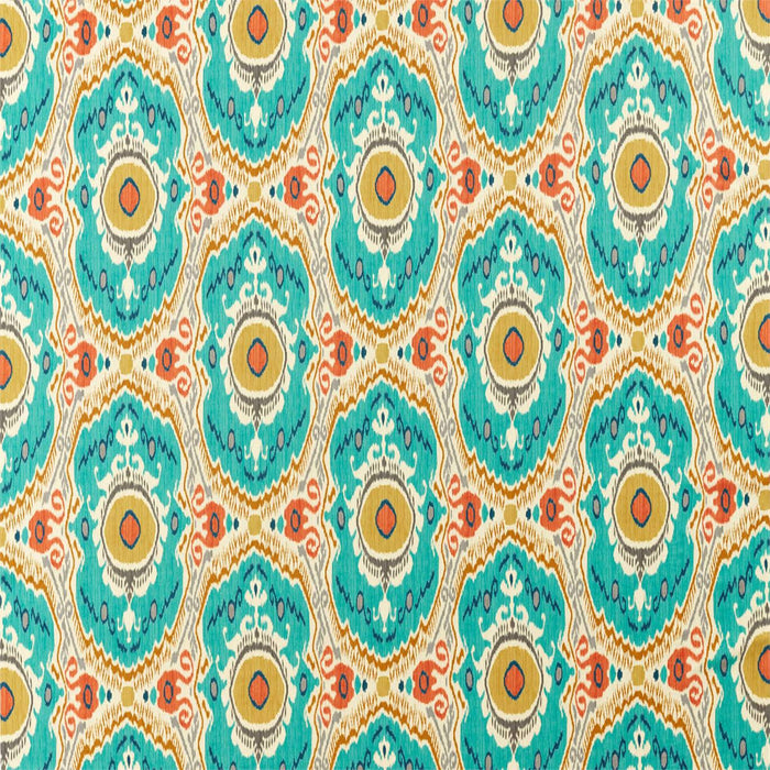 Sanderson Niyali Teal/Saffron 226648 Fabric Sample DCEF226648