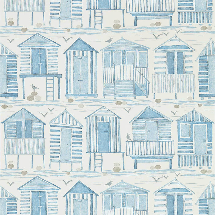 Sanderson Beach Huts Marine 216560 Wallpaper Sample DCOA216560