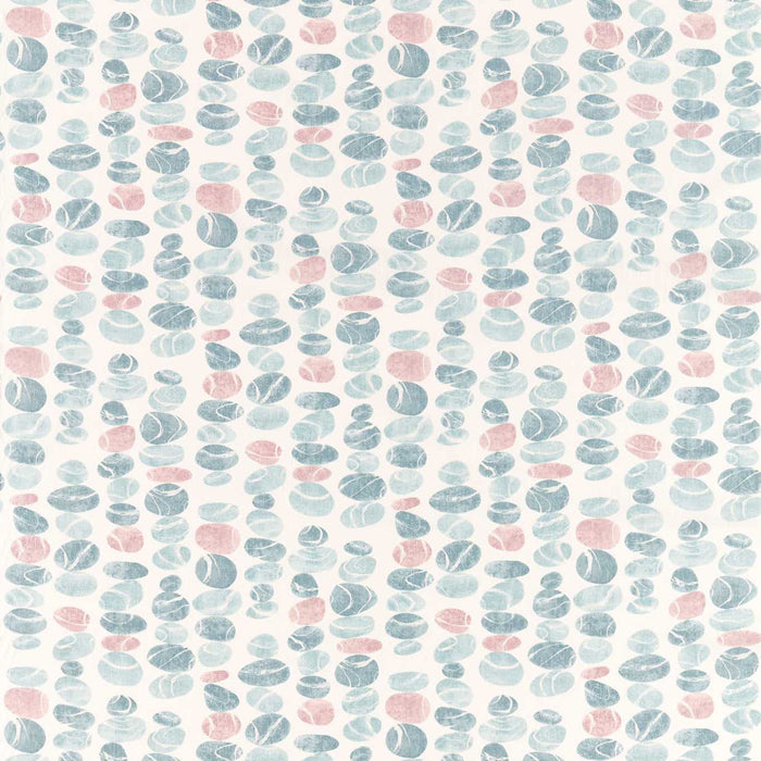 Sanderson Stacking Pebbles Sky/Blush 226497 Fabric Sample DCOA226497