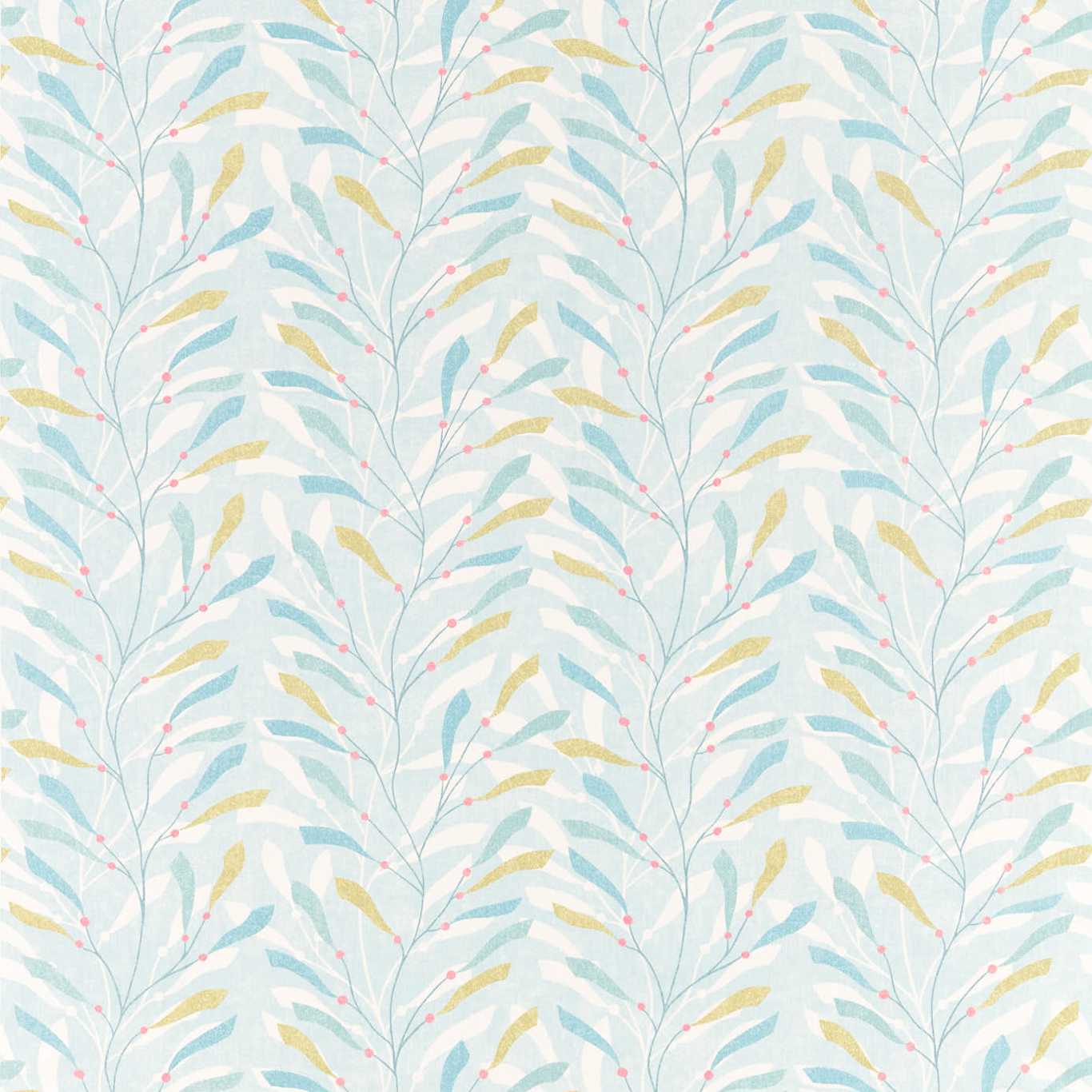 Sanderson Sea Kelp Aqua/Lichen 226498 Fabric Sample DCOA226498