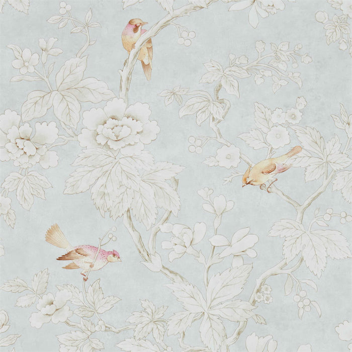 Sanderson Chiswick Grove Silver 216388 Wallpaper Sample DDAM216388