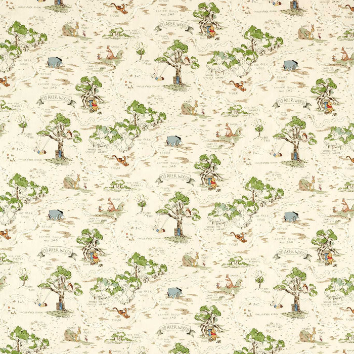 Sanderson Hundred Acre Wood Cashew Fabric Sample DDIF227170