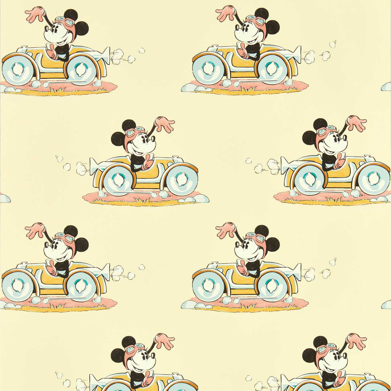 Sanderson Minnie On the Move Sherbet Wallpaper DDIW217269