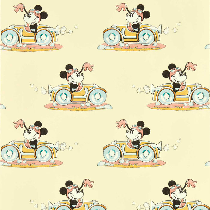 Sanderson Minnie On the Move Sherbet Wallpaper Sample DDIW217269