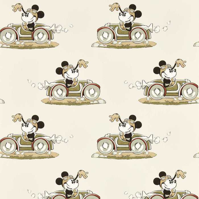 Sanderson Minnie On the Move Babyccino Wallpaper Sample DDIW217270