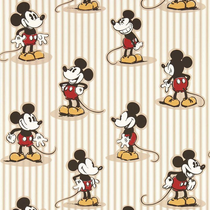 Sanderson Mickey Stripe Peanut Wallpaper DDIW217273