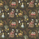 Sanderson Alice in Wonderland Chocolate Wallpaper DDIW217288