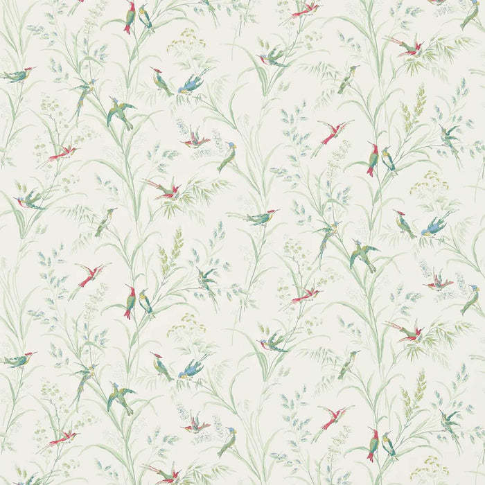 Sanderson Tuileries Willow/Multi 214081 Wallpaper Sample DFAB214081