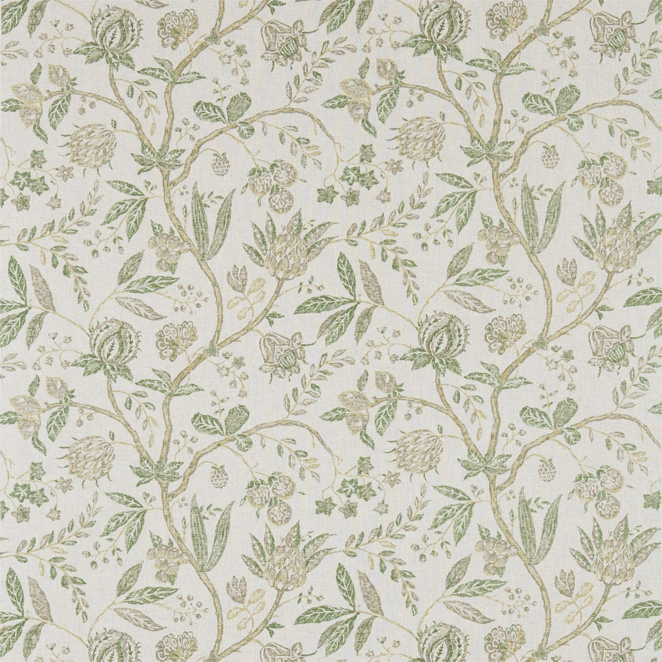 Sanderson Solaine Olive/Pebble 223974 Fabric Sample DFAB223974