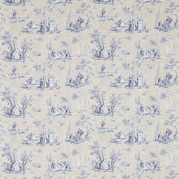 Sanderson Josette Indigo/Taupe 223987 Fabric Sample DFAB223987