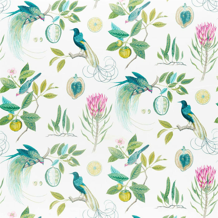 Sanderson Paradesia Botanical Green 226563 Fabric Sample DGLA226563