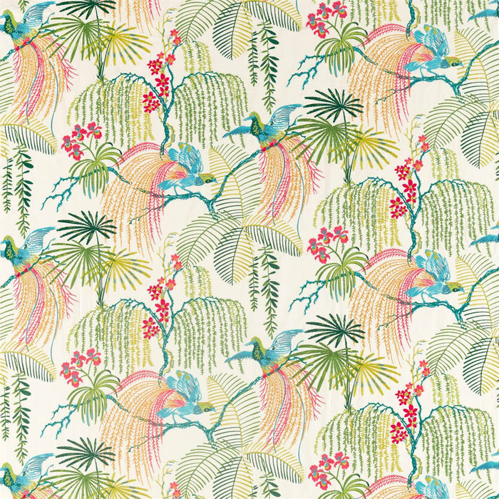 Sanderson Rain Forest Embroidery Tropical 236777 Fabric Sample DGLA236777