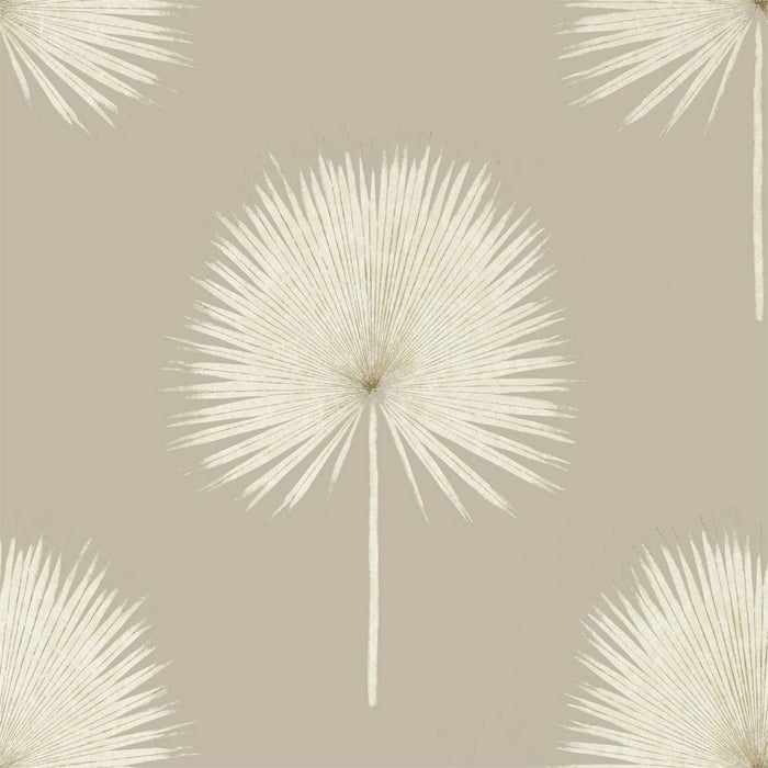 Sanderson Fan Palm Linen/Gilver 216637 Wallpaper Sample DGLW216637