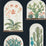 Sanderson Terrariums Ink/Multi 216658 Wallpaper Sample DGLW216658