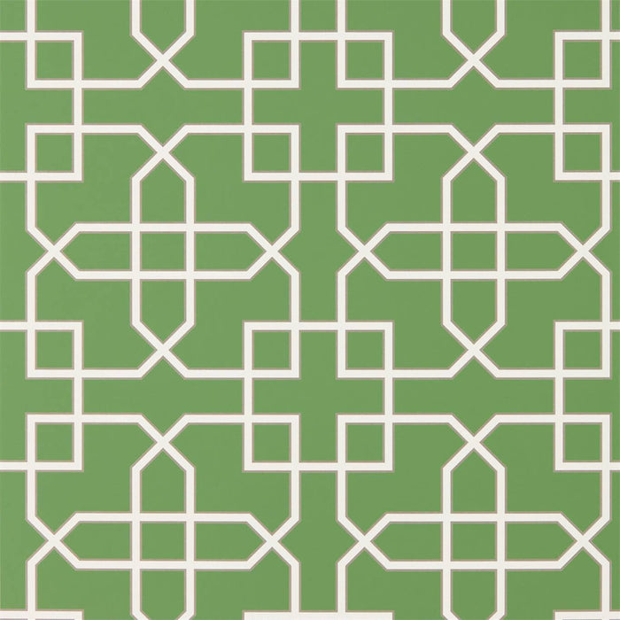 Sanderson Hampton Trellis Botanical Green 216660 Wallpaper Sample DGLW216660