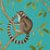 Sanderson Ringtailed Lemur Teal 216663 Wallpaper Sample DGLW216663