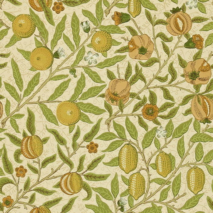 Morris & Co Fruit Green/Tan FU102 Wallpaper Sample DGW1FU102