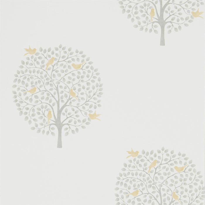 Sanderson Bay Tree Dijon/Mole 216360 Wallpaper Sample DHPO216360