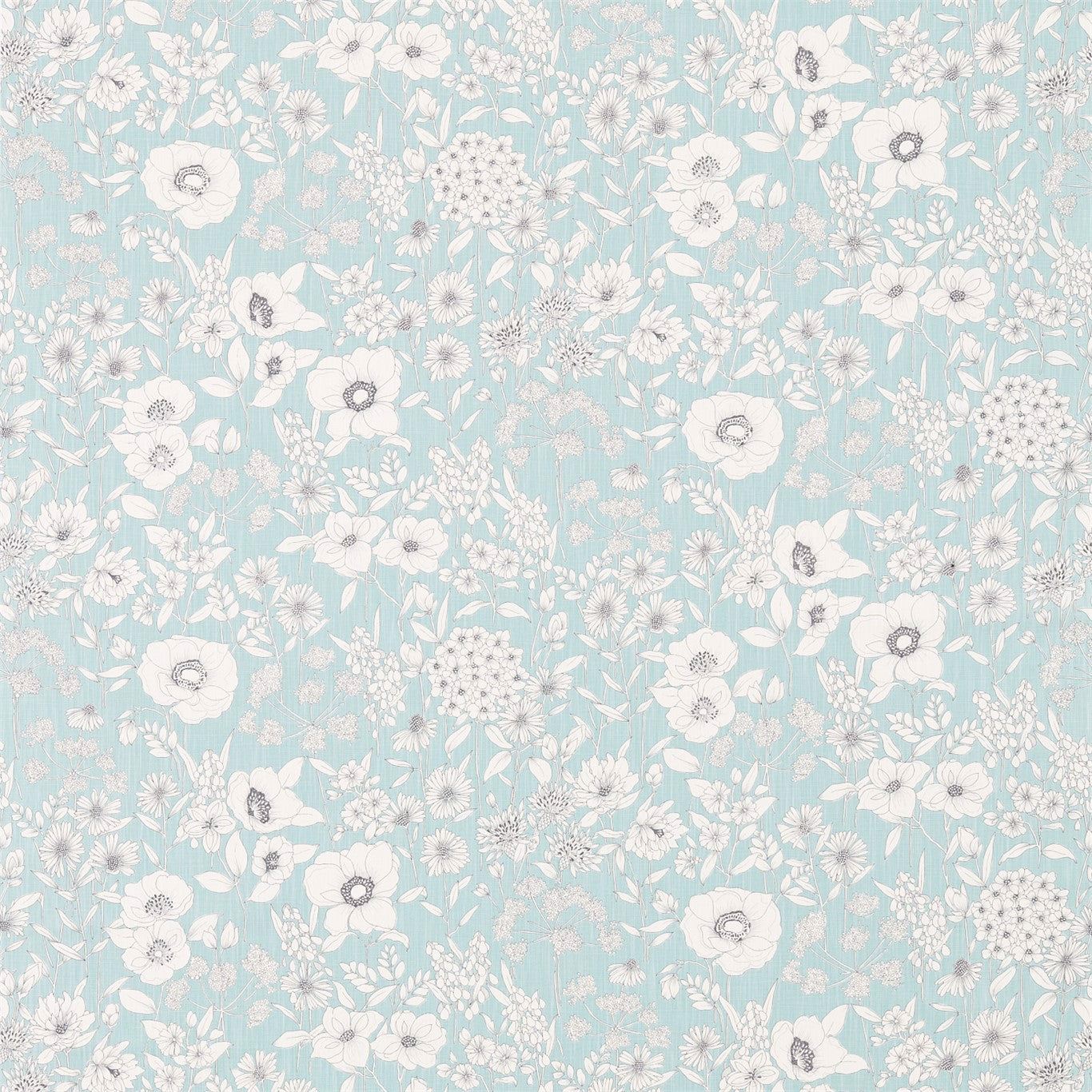 Sanderson Maelee Teal 226356 Fabric Sample DHPO226356