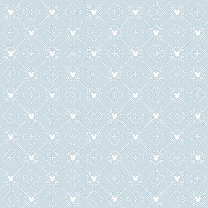 York Disney Mickey Mouse Argyle Blue Wallpaper DI0978