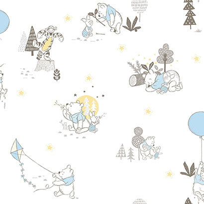 York Disney Winnie the Pooh Playmates Yellow Wallpaper DI0982