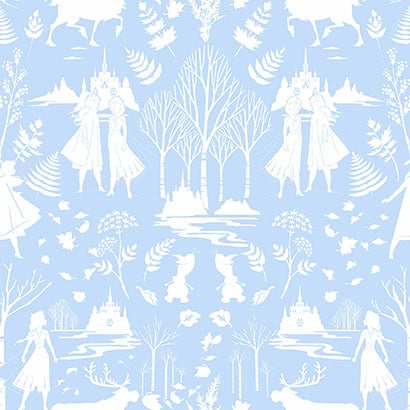 York Disney Frozen 2 Nordic Blue & Glitter Wallpaper DI1012