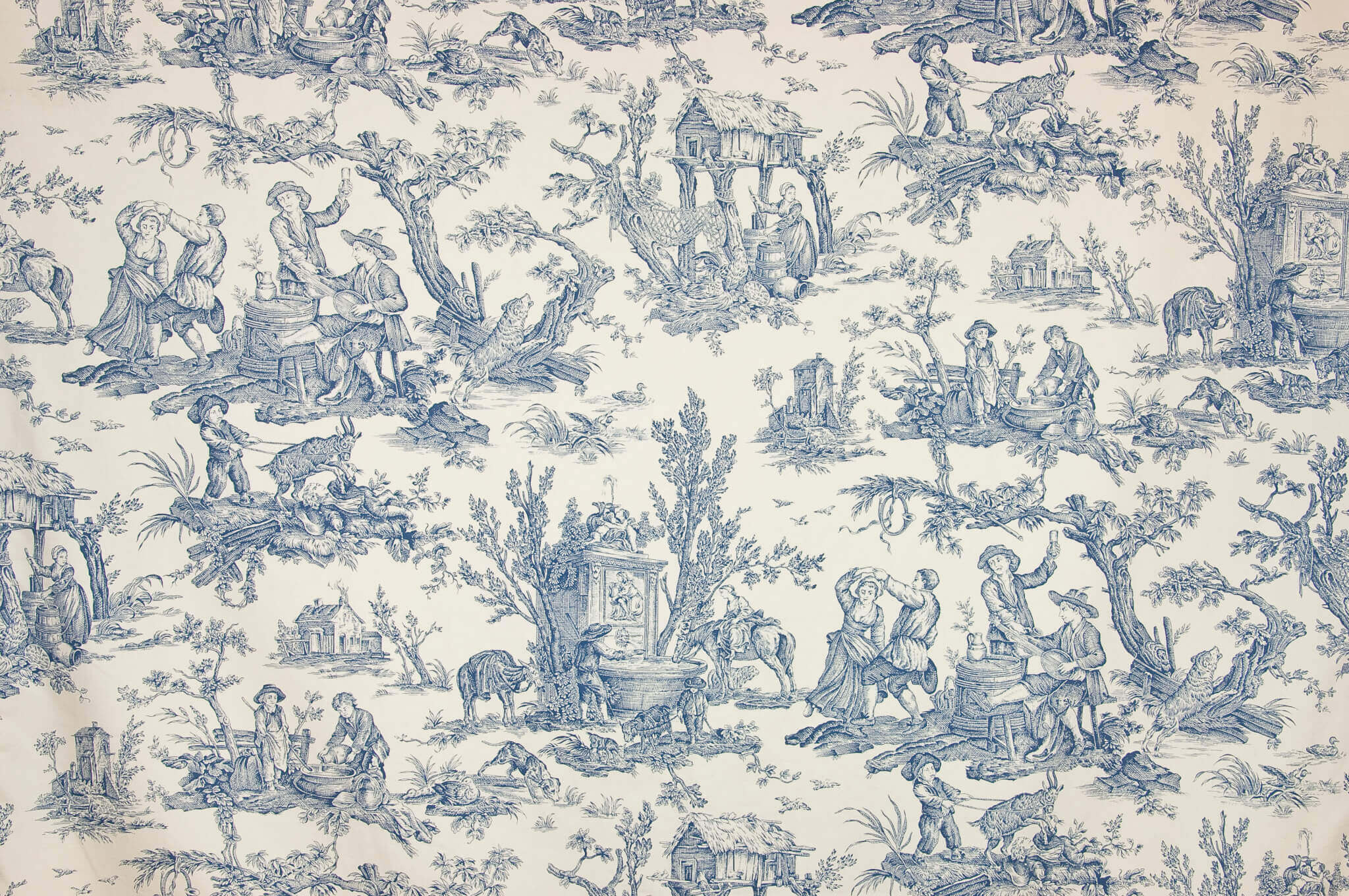 Pierre Frey Satin Coutances Positif Bleu Fabric Sample F2422004