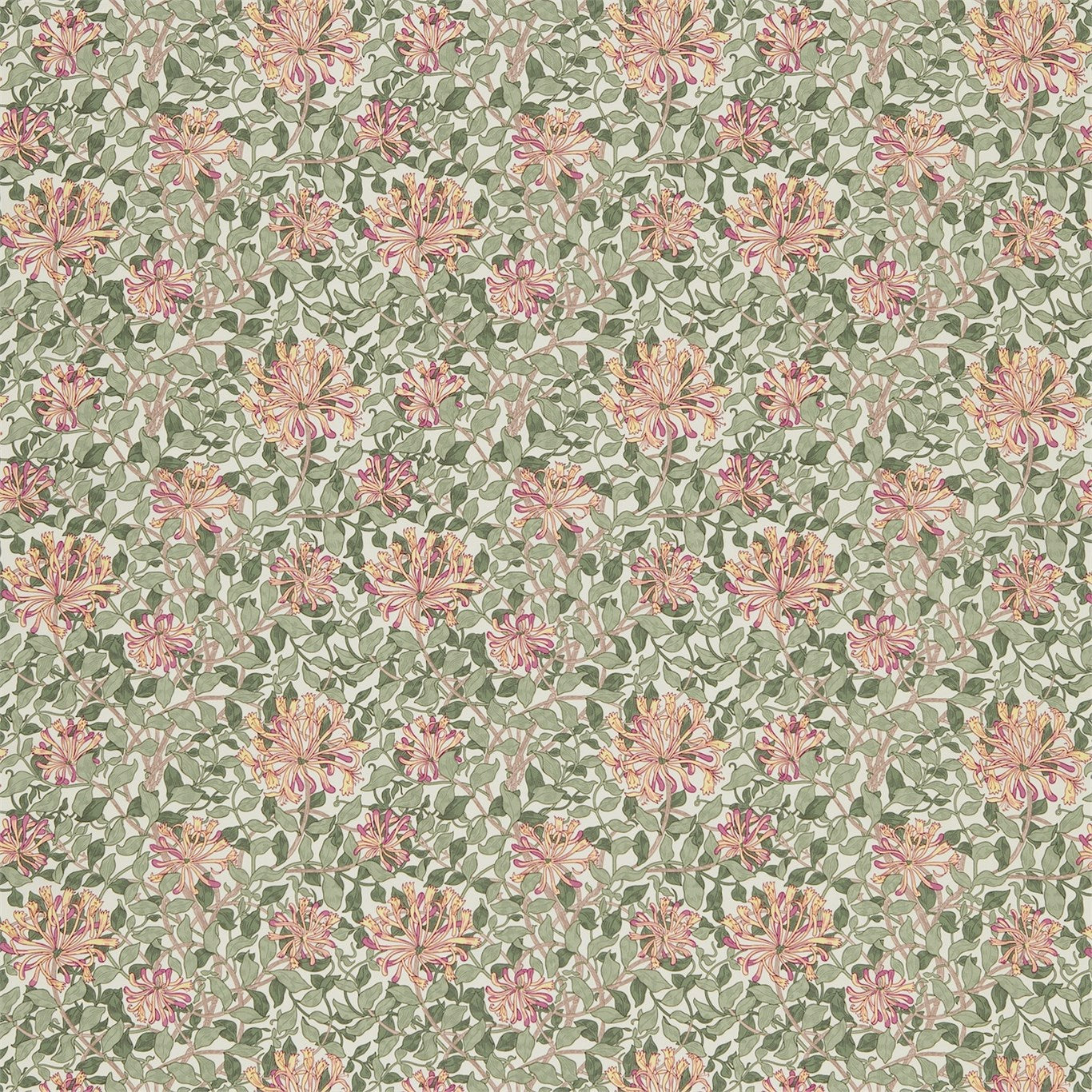 Morris & Co Fruit Cerise/Sage HS201 Fabric Sample DJA1HS201