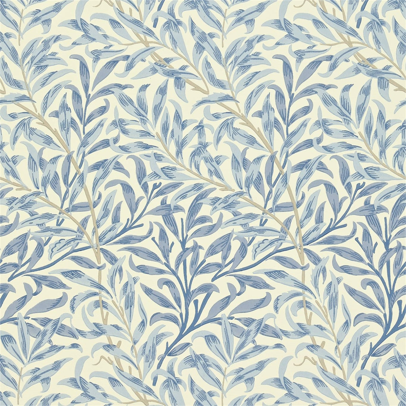 Morris & Co WILLOW BOUGHS Blue WB103 Wallpaper Sample DJA1WB103