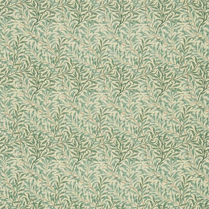 Morris & Co Willow Boughs Willow Green/Brown WB203 Fabric Sample DJA1WB203