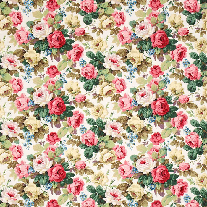 Sanderson Chelsea Rose/Green/Ivory C2204 Fabric Sample DKH1C2204