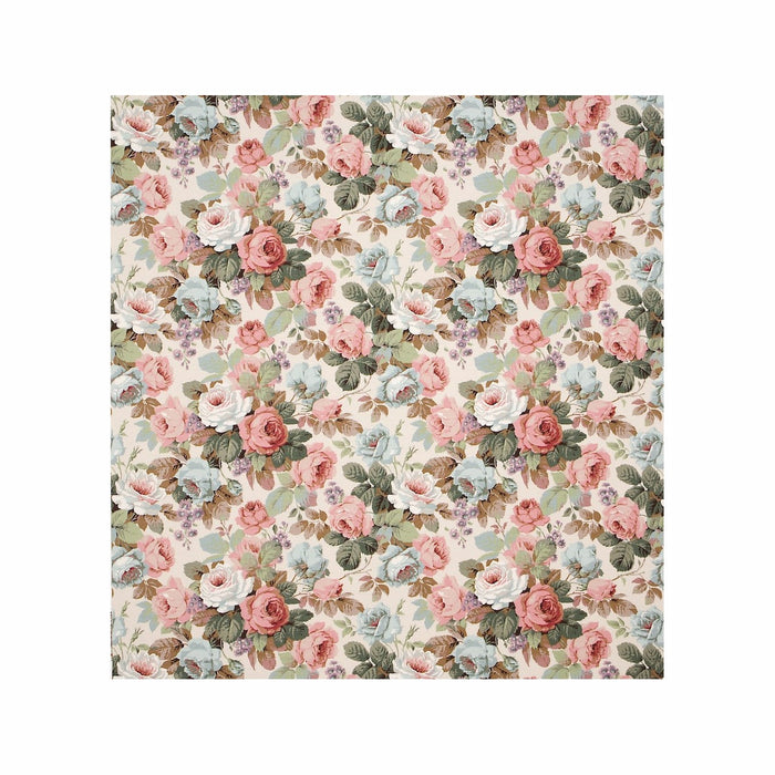 Sanderson Chelsea Aqua/Pink/Ivory C2205 Fabric Sample DKH1C2205