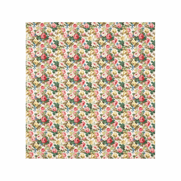 Sanderson Little Chelsea Rose/Green L1203 Fabric Sample DKH1L1203