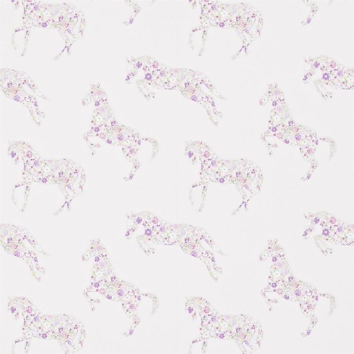 Sanderson Pretty Ponies Lavender 214034 Wallpaper Sample DLIT214034