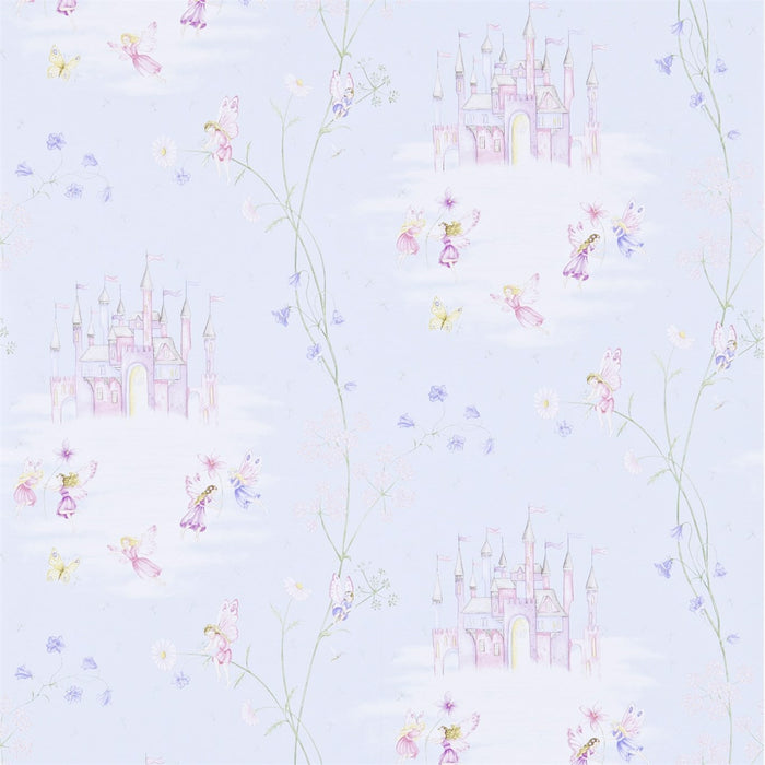 Sanderson Fairy Castle Blue 214045 Wallpaper Sample DLIT214045