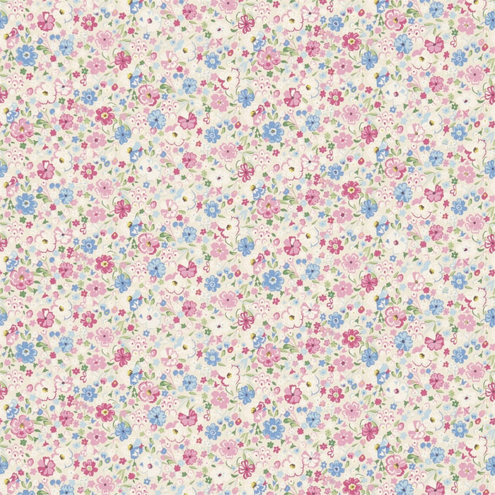 Sanderson Posey Floral Chintz 223906 Fabric Sample DLIT223906