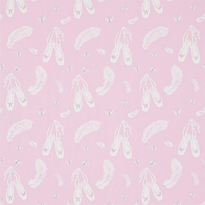 Sanderson Ballet Shoes Pink 223917 Fabric Sample DLIT223917