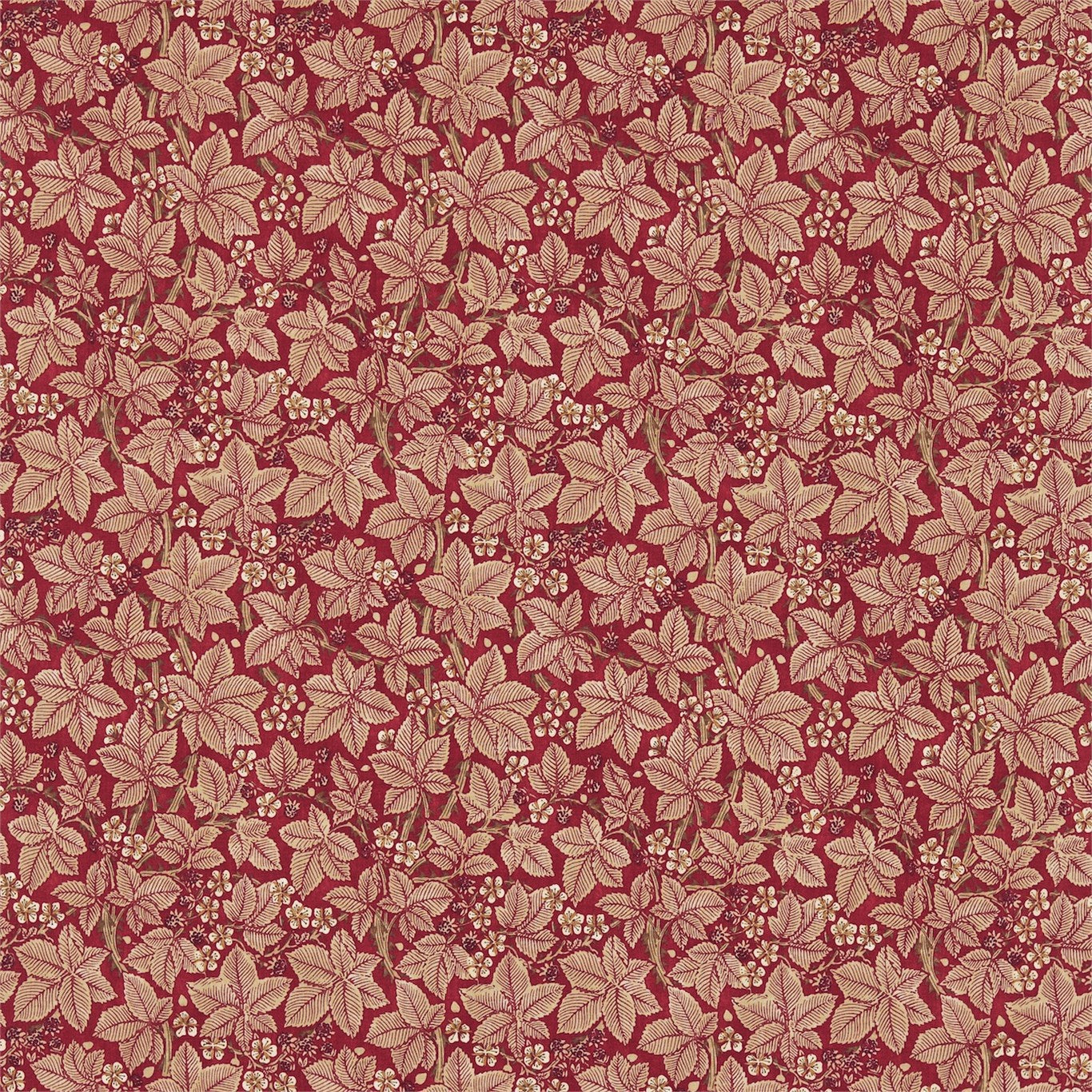 Morris & Co Bramble Wine/Thyme 224465 Fabric Sample DM3P224465