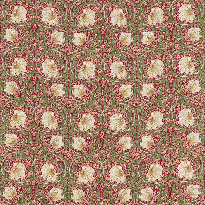 Morris & Co Pimpernel Red/Thyme 224493 Fabric Sample DM3P224493