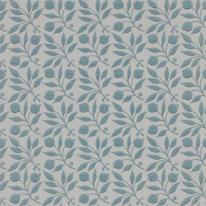 Morris & Co Rosehip Mineral Blue 214710 Wallpaper Sample DM3W214710