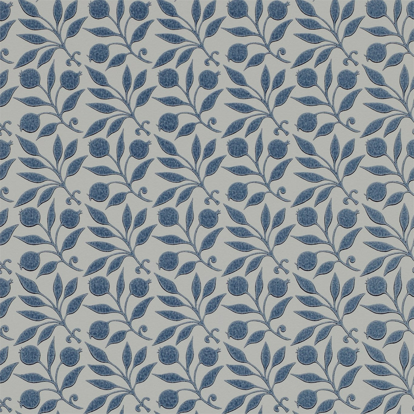 Morris & Co Rosehip Indigo 214711 Wallpaper Sample DM3W214711