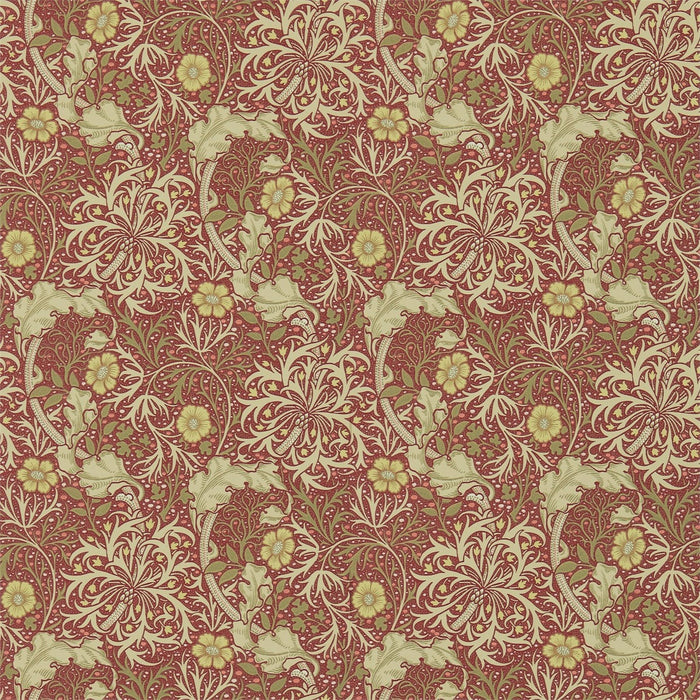 Morris & Co Morris Seaweed Red/Gold 214712 Wallpaper Sample DM3W214712